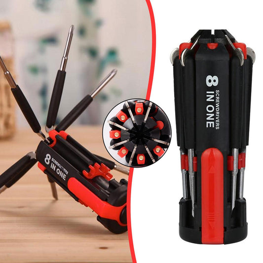 Car Supplies 8 In 1 Screwdriver With LED Flashlight - Car Portable